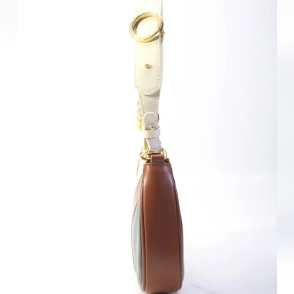 Parisa Wang Charmed Colourblock Leather Baguette with Chain - Picture 3 of 5